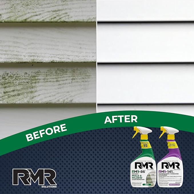 RMR Brands DIY Mold &amp Stain Remover Bundle Complete Mold Killer &amp Mildew Prevention Kit Disinfectant Spray Includes 2-32 fluid ounce Bottles
