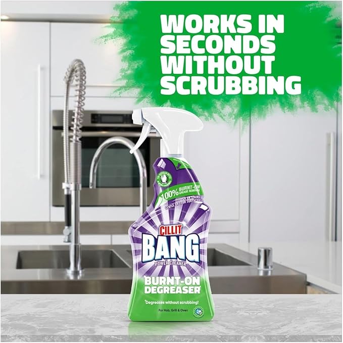 Cillit Bang Burnt On Degreaser l Removes Food Stains Dirt &amp Grease l Size: 750ml (1 x 750ml)
