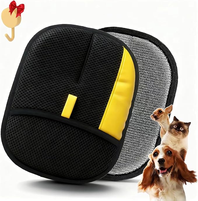 2PCS Pet Hair Removal Glove .Upgraded Thickened Reusable Electrostatic Pet Hair Remover Glove Tool .Dogs &amp Cats pet hair glove.Used for Sofas Bed Sheets Carpets Clothes Curtains and Car Seats.