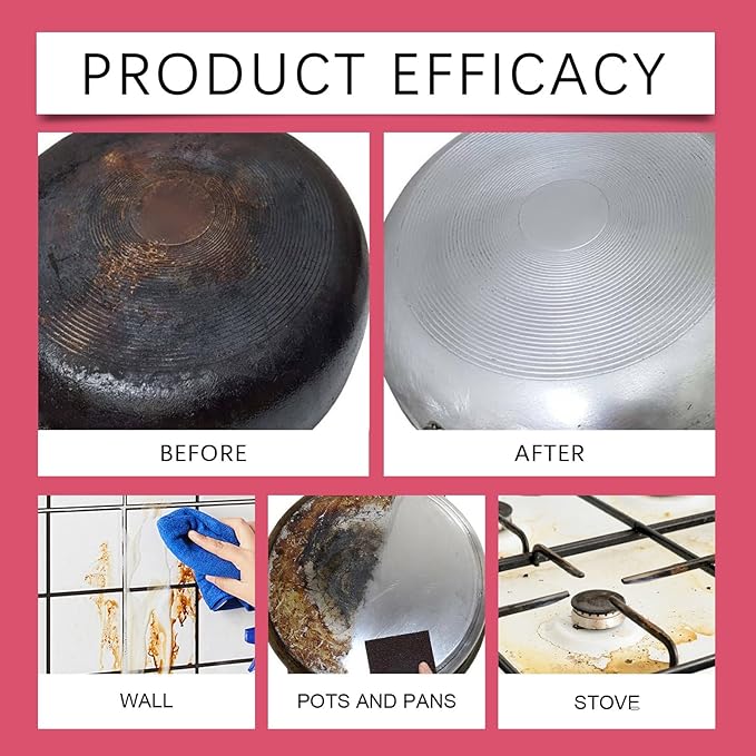 Multi-Purpose Cleaning Paste For Kitchen - Removes Stubborn Grease From Sinks Pans Stoves &amp More(2PCS)