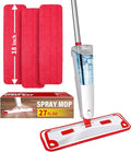 Mop for Floor Cleaning Professional 18 Inch Washable Reusable 3 Pads Refills and Refillable Spray Bottle for Easy Wet Dry Mopping Dust Flat Mops for Hardwood Laminate Tile