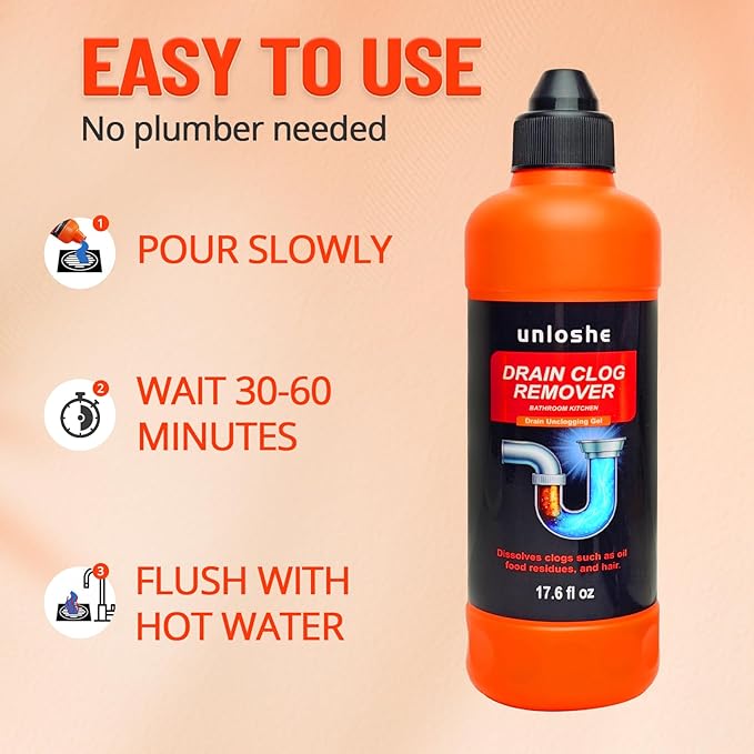 Drain Clog Remover and Drain Cleaner Unclogs and Removes Hair Soap Scum and Blockages for Bathroom Kitchen Sink Tubs (2-Pack)