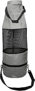 Boat Trash Bag - Heavy-Duty 600D Mesh Oxford Fabric with Bottom Zipper and Top Rubber Closure - Leakproof and Washable for Boats Kayaks Campers RVs and More