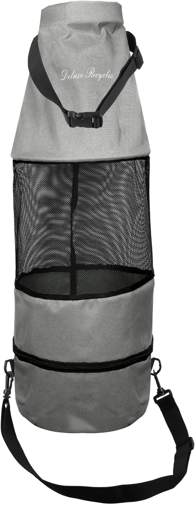 Boat Trash Bag - Heavy-Duty 600D Mesh Oxford Fabric with Bottom Zipper and Top Rubber Closure - Leakproof and Washable for Boats Kayaks Campers RVs and More