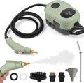 2500W High Pressure Steam Cleaner High Temperature Pressurized Steam Cleaning Machine 1100ml 3 Bar Portable Handheld Steam Cleaners with 3 Brush Heads for Home Use/Car Detailing Green