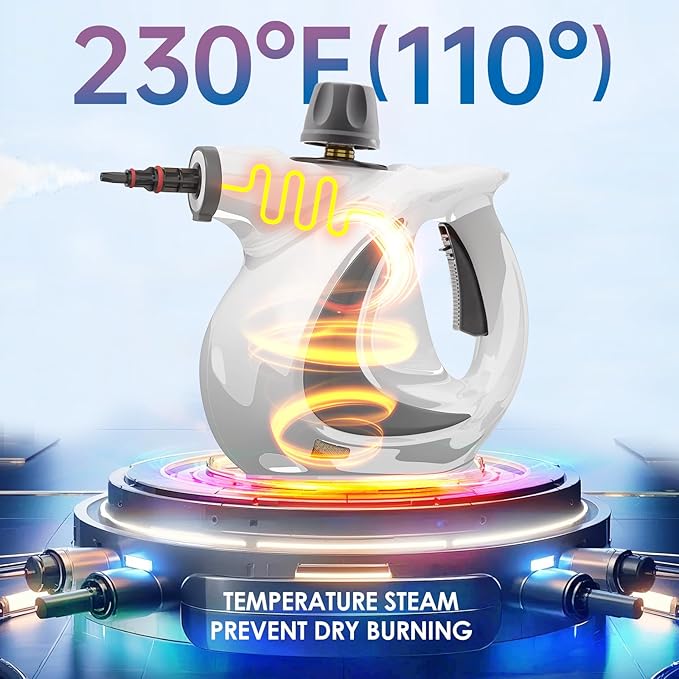 Handheld Steam Cleaner with 14-Piece Accessory Set Steam Cleaner for Home Use Portable Steamer for Cleaning Car Upholstery Tile Grout Home