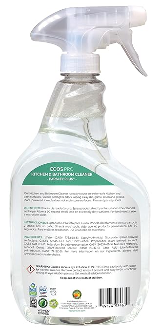 ECOS PRO PL9746/6 All-Purpose Kitchen-Bathroom Cleaner Parsley Plus (Pack of 6)