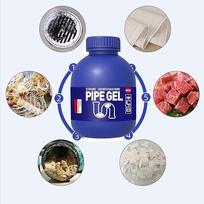 Pipe Drain CleanerThe Unclogging CleanerPipeline Dredging AgentPowerful Pipe Dredging AgentFor Kitchen Shower Drains Tubs (3PC)