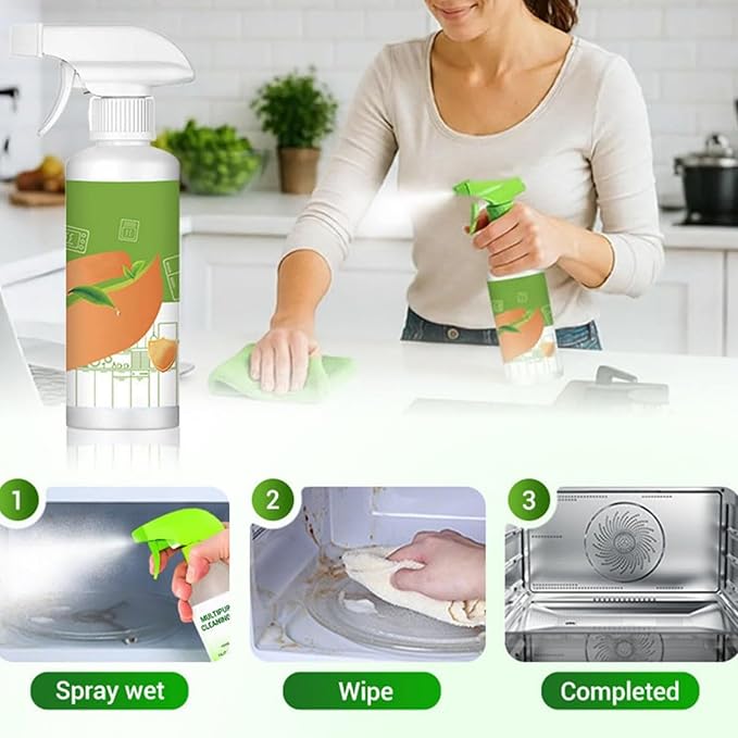 Electrolyzed Ion Kitchen Cleaner Spray Multi-purpose Household and Kitchen Cleaning Spray Multi Purpose Cleaner for Hold Oven Stove Range Hood Easy Cleaning Household Item (2 Medium)