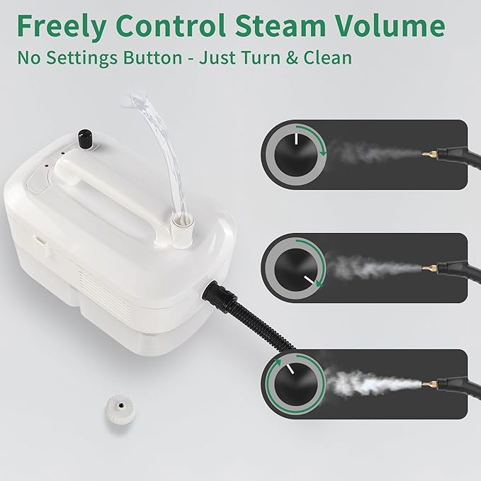 Portable Steam Cleaner 13 in 1 Multi-Function 1500W Freely Control Pressure Powerful Steamer for Cleaning 10-15s Heating 1.26 Quarts Tank Handheld Steam Cleaning Machine for Car Kitchen Bathroom