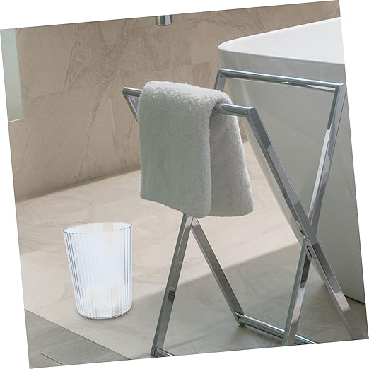Luxshiny Transparent Capacity Garbage Can Simple Style Kitchen Trash Container for Home Bedroom and Office Use Eco-Friendly and Washable Waste Basket Small