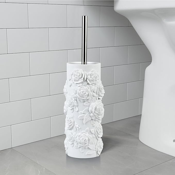 Toilet Brush and Holder Set for Bathroom Stylish and Durable Cleaning Tool with Modern Design Compact for Efficient Cleaning