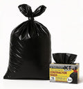 Steelcoat XL 55-Gallon Contractor Trash Bags – Extra Tough 3 Mil Heavy Duty Flap Tie – 15 Count Black – Made in USA