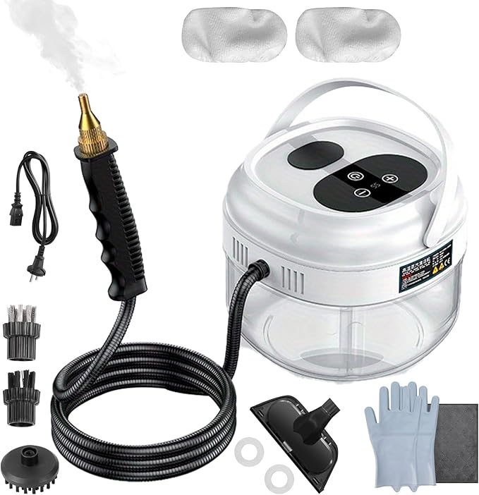 Steam Cleaner for Home Steamer for Cleaning 6-Level 10s Heat-Up &amp 1.5L Tank Handheld Steam Cleaner for Car Detailing Home Tile Grout Furniture