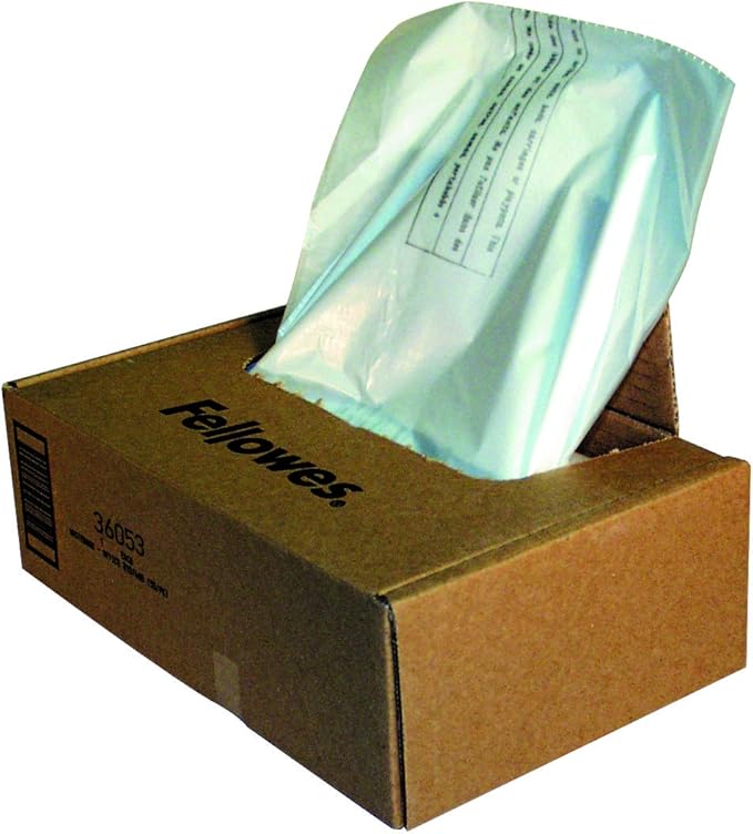 Fellowes Powershred Shredder Waste Bags and Lubricant Sheets Bundle