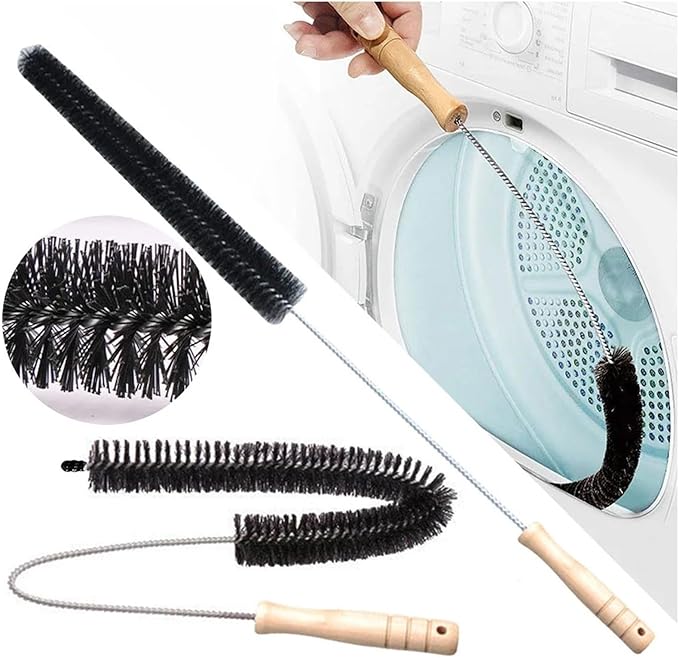 27 Inch Refrigerator Coil Brush Long Handle Flexible Dryer Duct Cleaning Brush Radiator Cleaning Brush for Laundry Room
