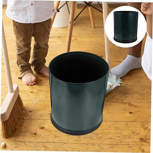 PRETYZOOM Elegant European Style Trash Can Upgraded Fire-Resistant Household Wastebasket for Home Office Bathroom Convenient Design Deep