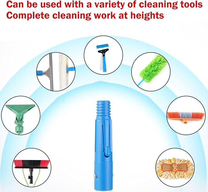 Window Washing Kit with Extension Pole Water Fed Pole Extendable Window Cleaner Adjustable Brush Head Multifunctional Cleaning Brush for Solar Panel Window Glass (Color : Brush head-50cm Size