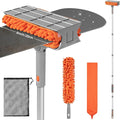 Ceiling Fan Cleaner Duster with 6 Ft/77'' Extension Pole Multi-Functional Chenille Duster Cleaner Kit for Cleaning Fan Blade Baseboard Blind Cobweb High Ceiling Walls - Reusable &amp Machine Wash