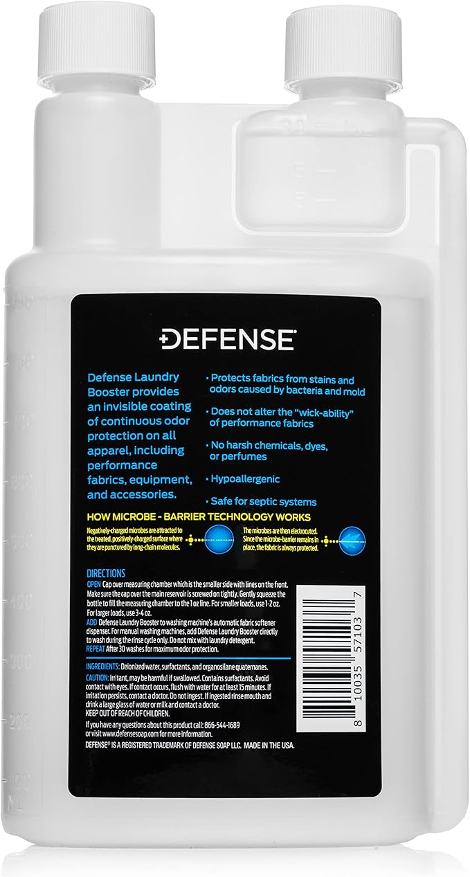 Defense Soap Laundry Additive Deodorizer | Protects Wrestling Jiu Jitsu Bjj Gi Activewear Fabrics from Stains and Odors 32 Fl Oz