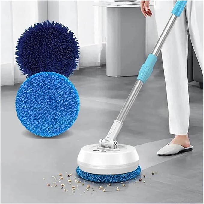 Fit for Automatic 2 in 1 Wireless Electric Mop for Home Cleaning - Wet &amp Dry Spin Mop for Ceilings Doors and Windows(Wireless White)