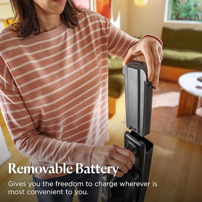 Bissell PowerClean DualBrush 280W Self-Standing Cordless Vacuum DualBrush &amp AutoAdapt Tech Self-Cleaning Brush Roll Strong Suction Removeable Battery Upholstery Tool &amp Bright Headlights