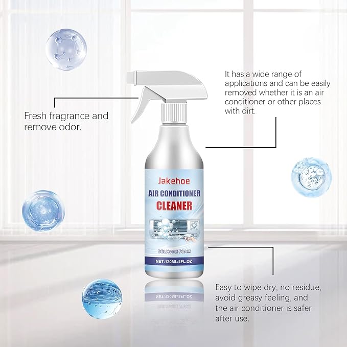 Air Conditioner Cleaner Delicate Foam Spray 120ml/4oz Professional AC Window Coil Cleaner for Hanging Vertical ACFans