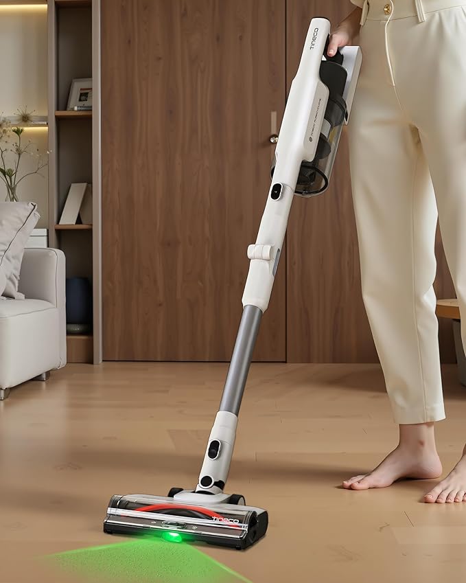 Tineco Cordless Stick Vacuum Cleaner 185W Suction1L Larger Dustbin 3DSense Power Brush PureCyclone Tech Easily Tackles Large Debris