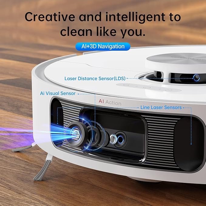 dreame L10s Ultra Robot Vacuum and Mop Combo Auto Mop Cleaning and Drying Self-Refilling and Self-Emptying Base for 60 Days of Cleaning 5300Pa Suction and AI Navigation Compatible with Alexa