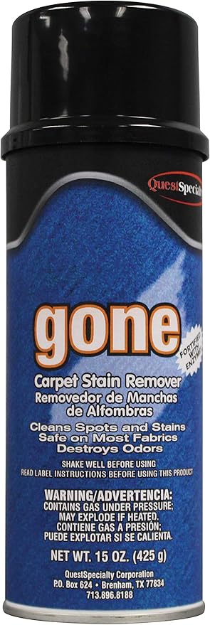 Quest Specialty 246001 Gone Carpet Stain Remover 15 oz Aerosol