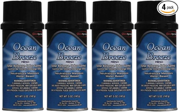 Quest 3680 OCEAN BREEZE Total Release Odor Control (4 Pack)