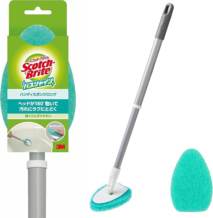 3M B-549J+R Bath Cleaning Brush Sponge Telescopic Long Replacement Scotch Bright Bath Shine