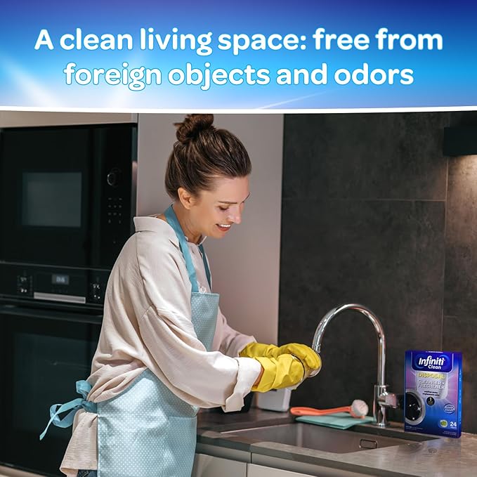 Dishwasher &amp Garbage Disposal Cleaner Tablets Duo 48 Count Septic Safe Deep Clean Kit - Limescale &amp Odor Remover Lemon Scent All Models Compatible - 1 Year Supply
