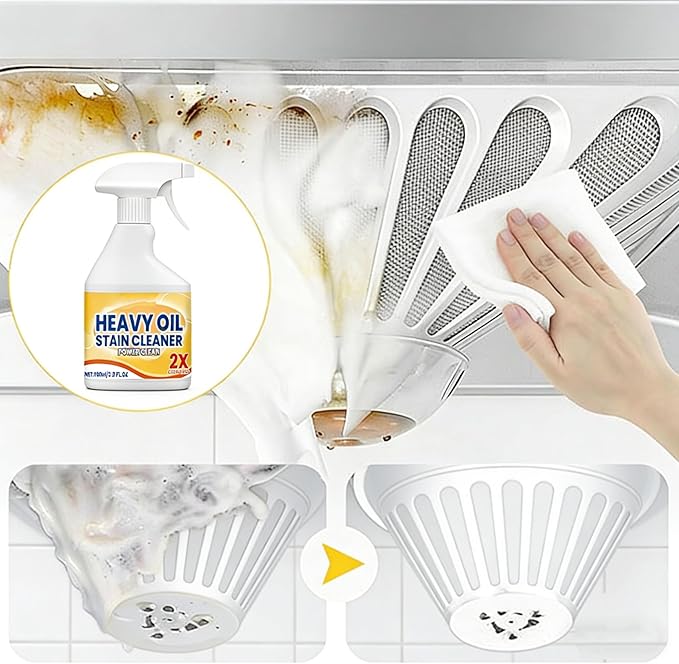 Kitchen Cabinet Cleaners And Polishers Kitchen Heavy Oil Cleaner Spray Upgrade All Purpose Kitchens Heavy Oil Cleaning Agent for StoveOvenDishwasherAppliances (2PCS)