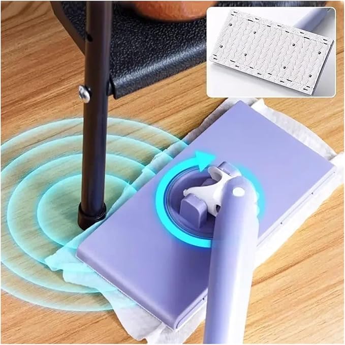 2-8PCS Household Cleaning Multifunctional Washcloth Mop Lazy Automatic Clip Cloth Flat Dusting Wipe Glass Small(C-8PCS)