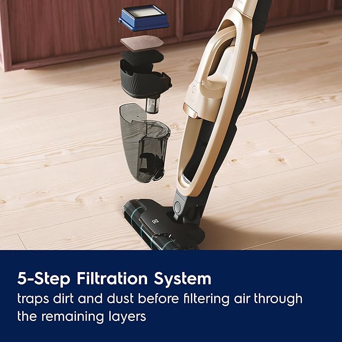 Electrolux WellQ7 Hard Floor Cordless 2-in-1 Vacuum with PowerPro Roller for Hard Surfaces 50-Minute Run Time 2 Power Modes Soft Sand