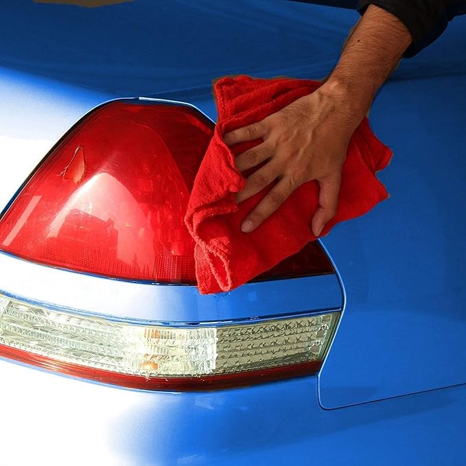 Simpli-Magic Cotton Shop Towels 14x12 (500 Pack) – Reusable Cleaning Shop Rags for Automobiles Industries Garage and Homes (Red)