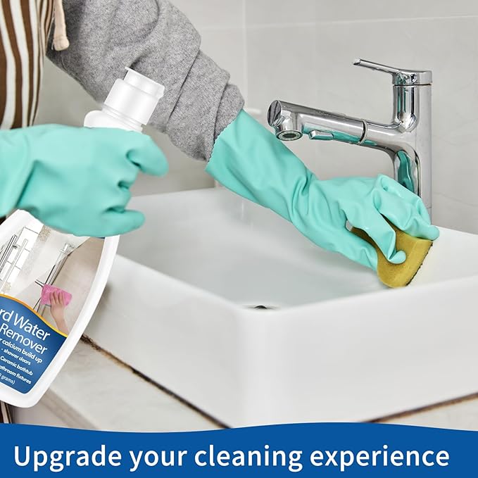 Hard Water Stain Remover Shower Glass Door Cleaner Toilet Bowl Cleaner Calcium Build Up Remover Multi-Purpose Household Cleaner 16.91 oz