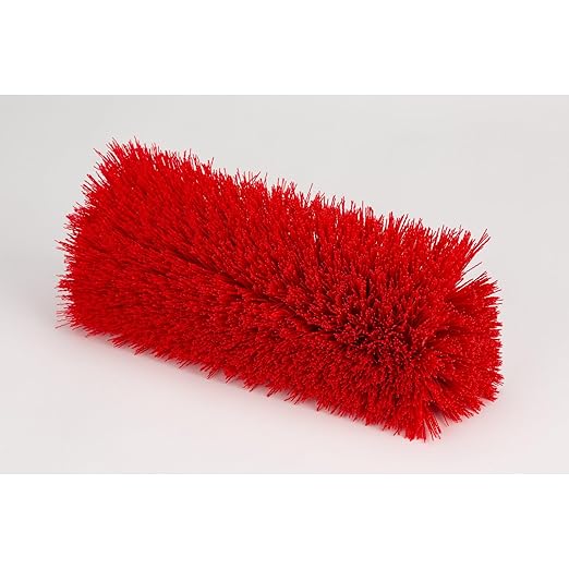 SPARTA Multi-Level Tile Scrub Brush 12 Wide Brush Head Heavy-Duty Tile Cleaning Brush with End Bristles for Commercial Tiles Tubs and Floor Plastic 12 Inches Red