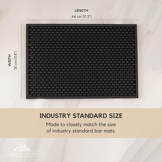 Premium A Bar Above Heavy Duty Bar Mat Food Safe Silicone Mat Mats for Bartending and Coffee Commercial Strength Bartender Accessories Dish Drying Mats for Kitchen Counter Barista Accessories