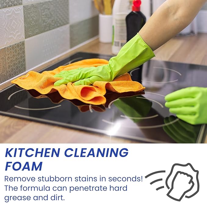Kitchen Foam Cleaner - Heavy Duty Degreaser For Stove &amp Oven Removes Stubborn Grease In Seconds(3PCS)