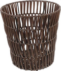 Happyyami Woven Waste Basket Multi Functional Storage Holder for Clothes and Sundries Rustic Design Small Laundry Basket for Home Organization