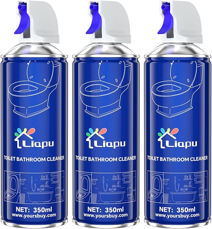 Powerful Toilet Bowl Cleaner – Rapid Stain Remover Eliminates Limescale &amp Odors Fresh Mint Scent Eco-Friendly Formula Safe for Pipes &amp Septic Tanks (1)