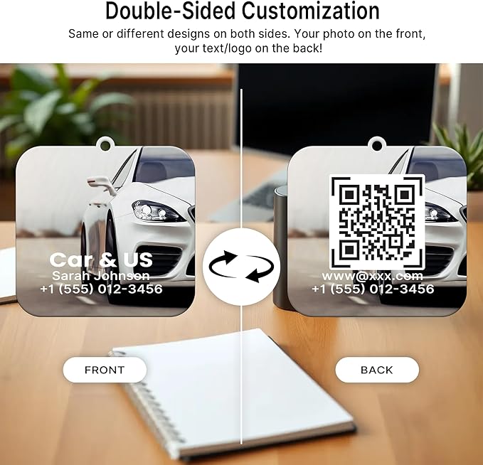 50PCS Custom Logo Bulk Car Air Fresheners Wholesale Custom Double-Sided Car Air Fresheners with Photo Text Logo Suitable for Truck and Car Drivers as Well as Business Logos (50 Rount)