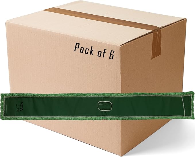 60 Premium Green Microfiber Dust Mops - 6 Pack