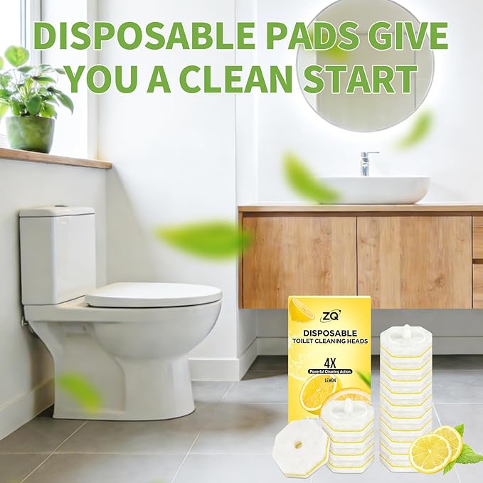 60 Count Toilet Wand Refills for Clorox Disposable Toilet Cleaner Refill Pads for Clorox Wand Cleaning System Upgrade Toilet Brush for Bathroom CleaningNo Falling ApartLight Scent