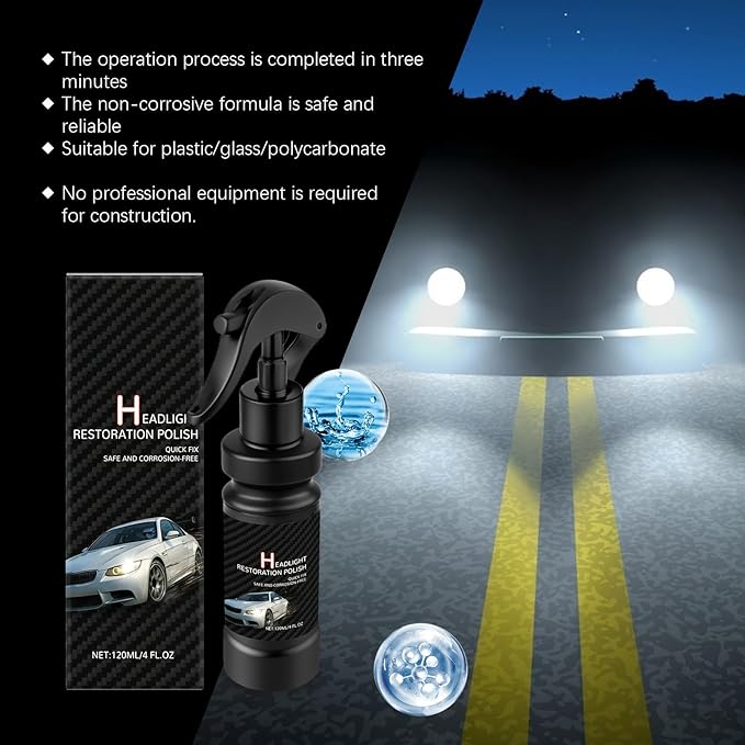 BTDECLAR Innovative Headlight Repair Polish Car Headlight Repair Fluid Car Headlight Cleaner (2)