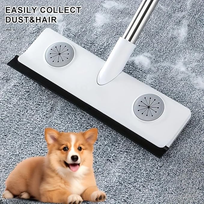 5-In-1 Multi-Functional Mop Sweeping Squeegeeing Mopping Dust Removal Crevice Cleaning Lightweight Swivel Head Robust ABS Material 44x15x9cm White Efficient Home Cleaning Fits Tight Spaces