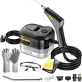 2500w Handheld High-Temperature Pressurized Steam Cleaner 6-Speed Portable Steamer 10s Fast Heating 1.2L Water Tank for Cleaning Auto Detailing Furniture Kitchen Grout FloorTile (Black)