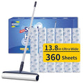 13.8in Large Size Floor Lint Rollers for Pet Hair Extra Sticky 51.2in Long Handle Giant Big Hair Picker Upper from Sticky Mop for Cleaning Dog Cat Hair Animal Fur Removal Roller Couch Bed Sheet Carpet